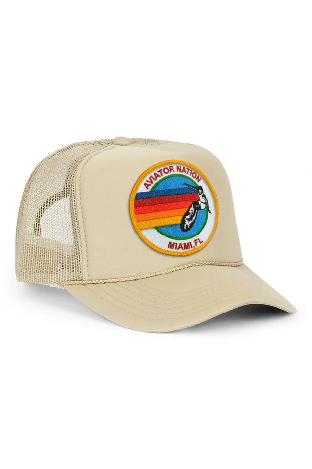 WomenMen Trucker Hats Aviator Nation Miami Trucker Hat