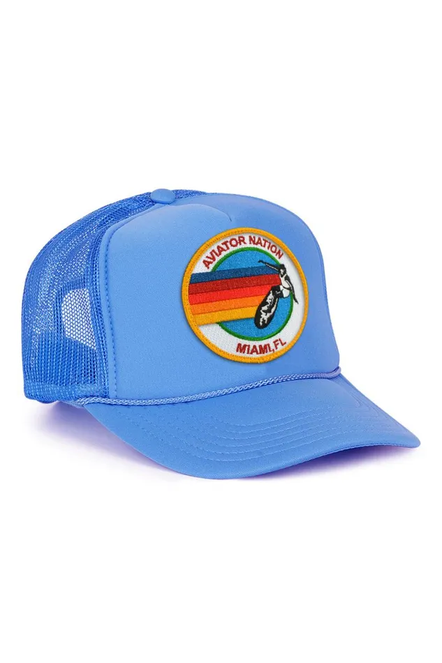 WomenMen Trucker Hats Aviator Nation Miami Trucker Hat