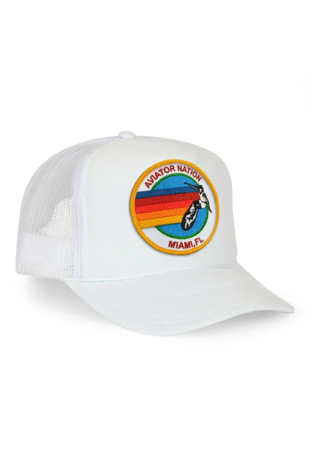 WomenMen Trucker Hats Aviator Nation Miami Trucker Hat