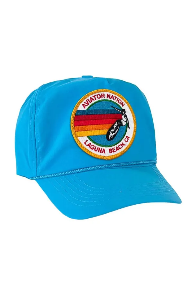 WomenMen Trucker Hats Aviator Nation Signature Laguna Beach Vintage Nylon Trucker Hat