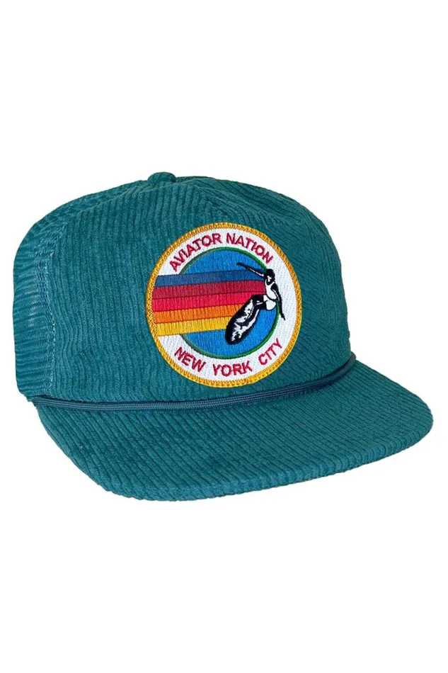 WomenMen Trucker Hats Aviator Nation Signature New York City 8211 Vintage Corduroy Mesh Trucker
