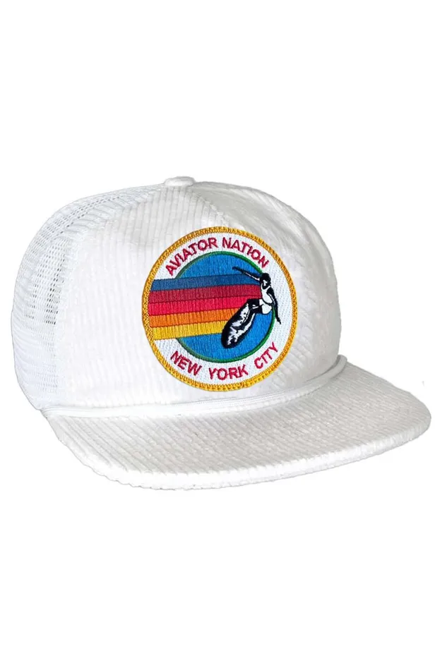WomenMen Trucker Hats Aviator Nation Signature New York City 8211 Vintage Corduroy Mesh Trucker