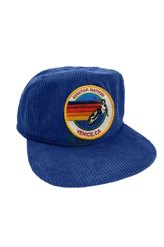 WomenMen Trucker Hats Aviator Nation Signature Venice 8211 Vintage Corduroy Trucker Hat