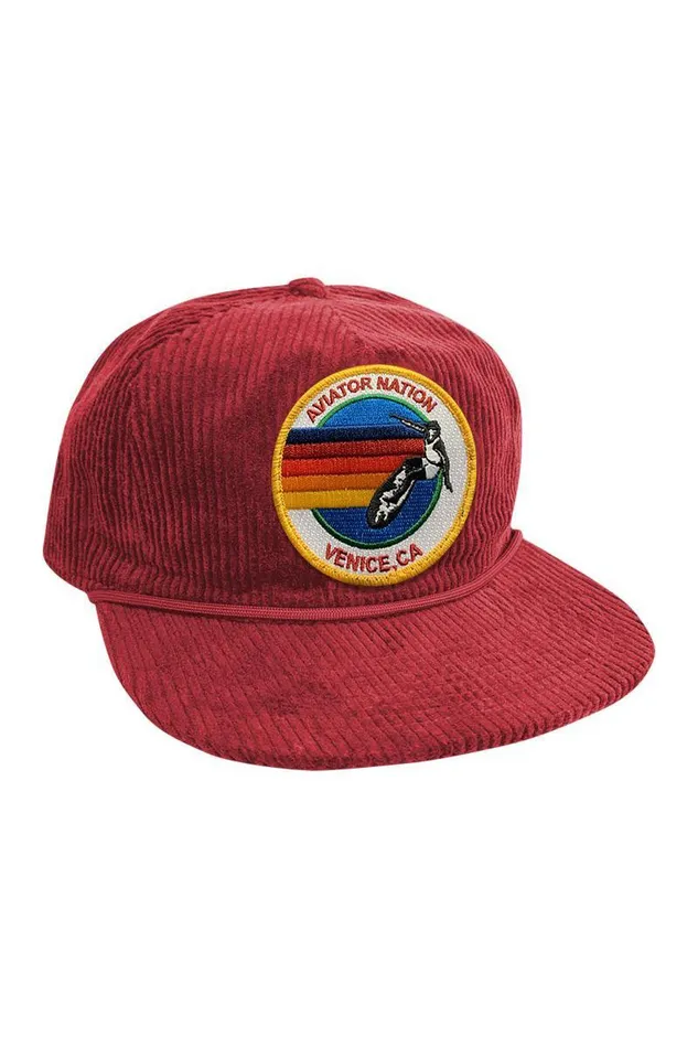 WomenMen Trucker Hats Aviator Nation Signature Venice 8211 Vintage Corduroy Trucker Hat