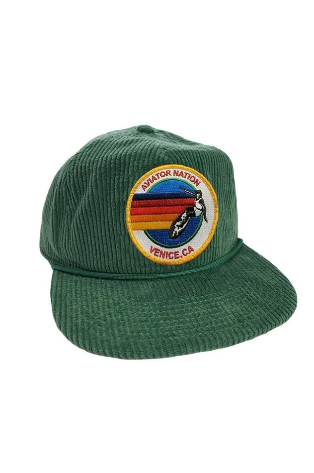 WomenMen Trucker Hats Aviator Nation Signature Venice 8211 Vintage Corduroy Trucker Hat