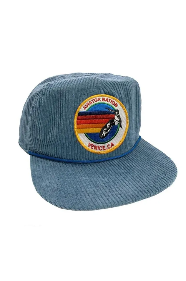 WomenMen Trucker Hats Aviator Nation Signature Venice 8211 Vintage Corduroy Trucker Hat