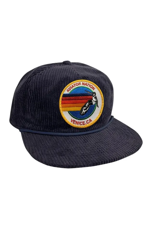 WomenMen Trucker Hats Aviator Nation Signature Venice 8211 Vintage Corduroy Trucker Hat