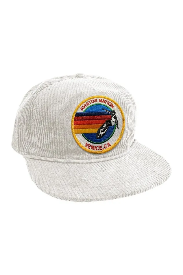 WomenMen Trucker Hats Aviator Nation Signature Venice 8211 Vintage Corduroy Trucker Hat