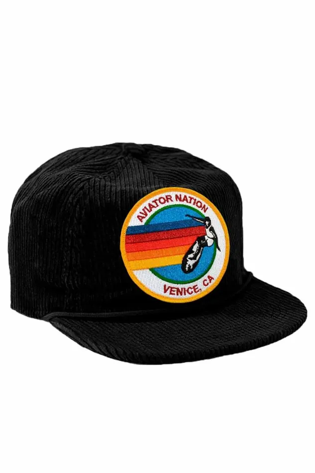 WomenMen Trucker Hats Aviator Nation Signature Venice 8211 Vintage Corduroy Trucker Hat