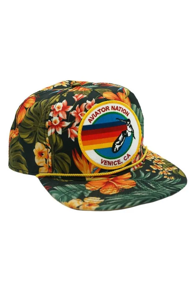 WomenMen Trucker Hats Aviator Nation Signature Venice Vintage Safari Twill LowRise Trucker
