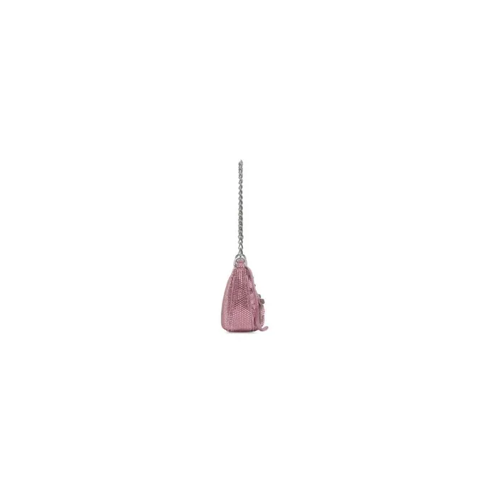 Women Mini Bags Balenciaga Le Cagole Mini Bag With Chain And Rhinestones In Light Pink