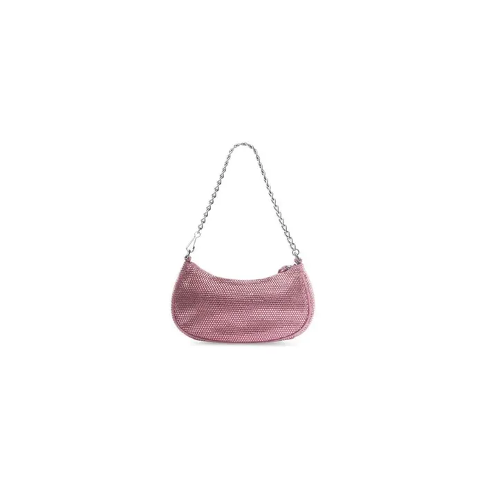 Women Mini Bags Balenciaga Le Cagole Mini Bag With Chain And Rhinestones In Light Pink