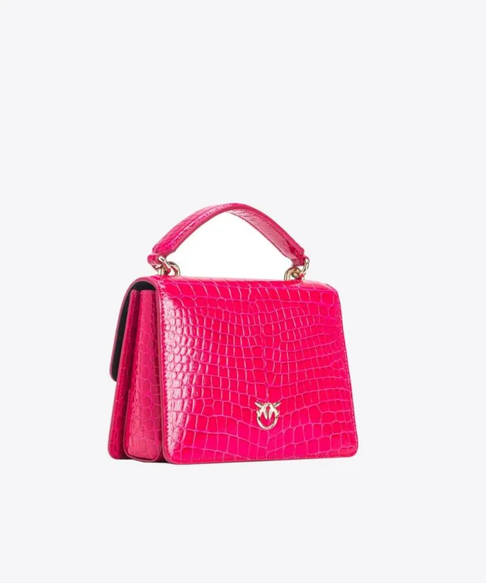 Women Mini Bags Pinko PINKO Galleria Mini Love Bag One Top Handle Light In Shiny Crocprint Leather Pinko Pinklightgold Women Mini Bags Pinko PINKO Galleria Mini Love Bag One Top Handle Light In Shiny Crocprint Leather Pinko Pinklightgold