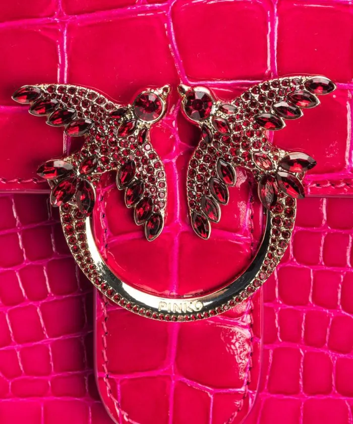 Women Mini Bags Pinko PINKO Galleria Mini Love Bag One Top Handle Light In Shiny Crocprint Leather Pinko Pinklightgold Women Mini Bags Pinko PINKO Galleria Mini Love Bag One Top Handle Light In Shiny Crocprint Leather Pinko Pinklightgold