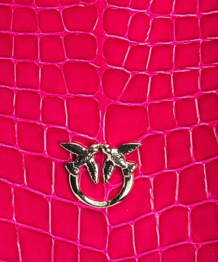 Women Mini Bags Pinko PINKO Galleria Mini Love Bag One Top Handle Light In Shiny Crocprint Leather Pinko Pinklightgold Women Mini Bags Pinko PINKO Galleria Mini Love Bag One Top Handle Light In Shiny Crocprint Leather Pinko Pinklightgold