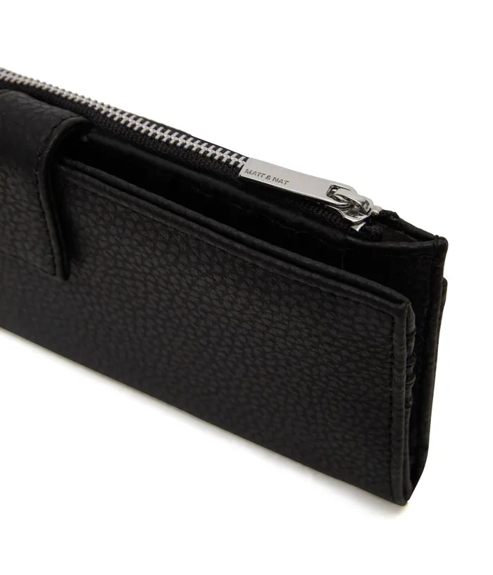 Women Motiv Vegan Wallet 8211 Purity Black Matt and Nat Wallets
