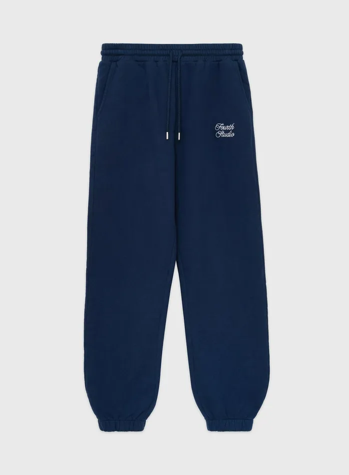 Women Navy Fourth Studio Branded Cuffed Jogger Parker 4th and Reckless Athleisure