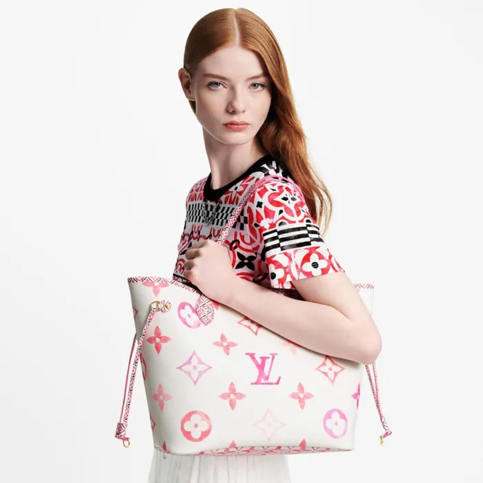 Women Neverfull Bag Louis Vuitton Louis Vuitton M22980 Neverfull MM Pink Monogram 8211 Louis Vuitton Handbag Store