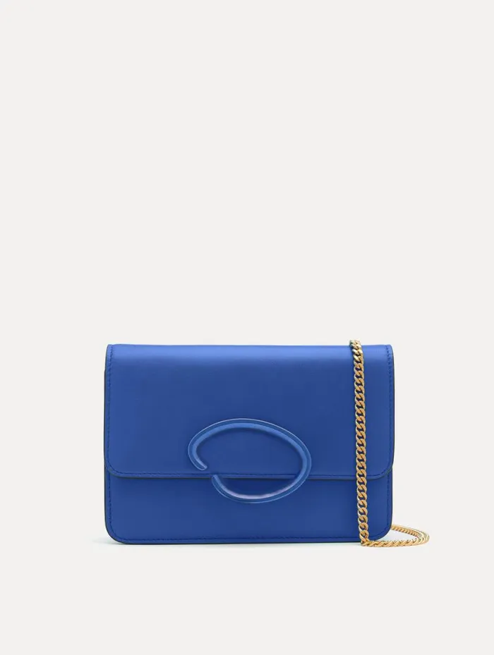 Women O Pochette Blue Oscar De La Renta Handbags