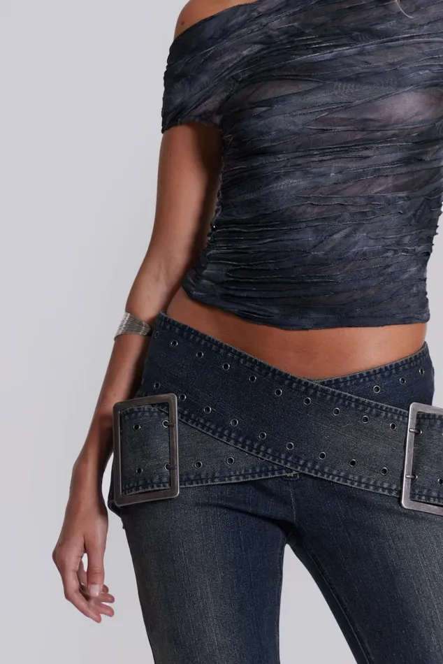 Women Off The Shoulder Ripped Top Jaded London Crop Tops