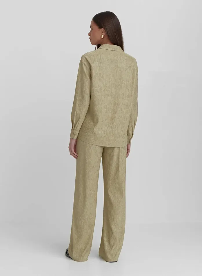 Women Olive Textured Shirt Charlo 4th and Reckless Tops