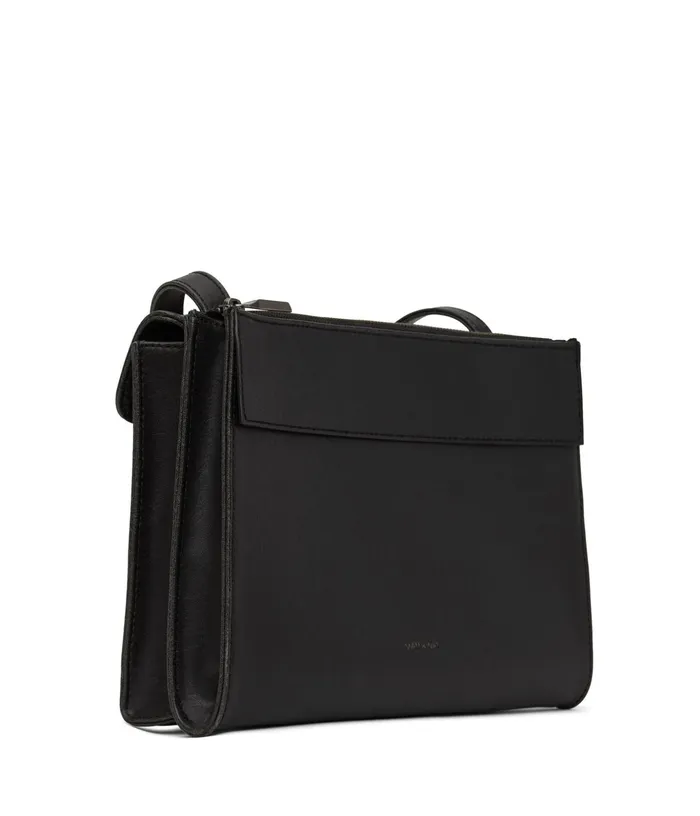 Women Onra Vegan Crossbody Bag 8211 Vintage Black Matt and Nat Shoulder Bags