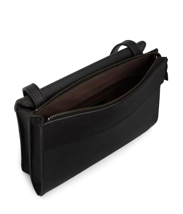 Women Onra Vegan Crossbody Bag 8211 Vintage Black Matt and Nat Shoulder Bags