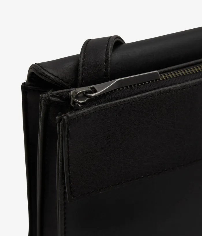 Women Onra Vegan Crossbody Bag 8211 Vintage Black Matt and Nat Shoulder Bags