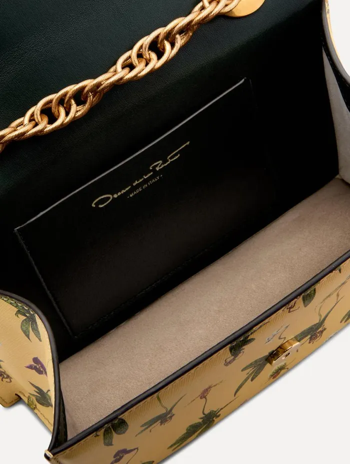 Women Orchid Printed TRO Bag Butter Oscar De La Renta Handbags Women Orchid Printed TRO Bag Butter Oscar De La Renta Handbags