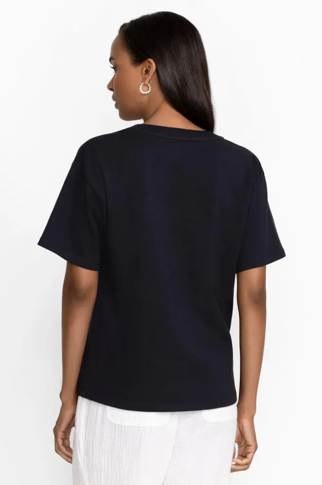 Women Organic Cotton Drop Shoulder Tee Black Beauty Johnny Was Tops Women Organic Cotton Drop Shoulder Tee Black Beauty Johnny Was Tops