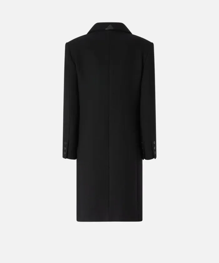 Women Outerwear Pinko Singlebreasted Woolblend Cloth Coat Limo Black Women Outerwear Pinko Singlebreasted Woolblend Cloth Coat Limo Black