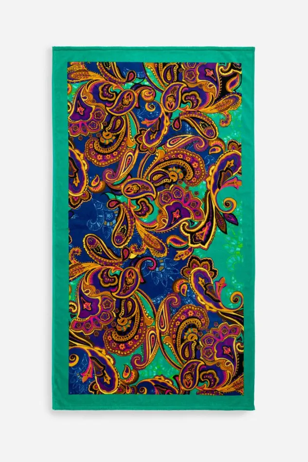 Women PAISLEY HEARTS BEACH TOWEL Paisley Hearts Johnny Was Swim and Resort