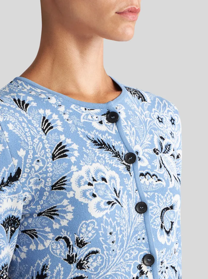 Women Paisley Jacquard Cardigan Etro Knitwear