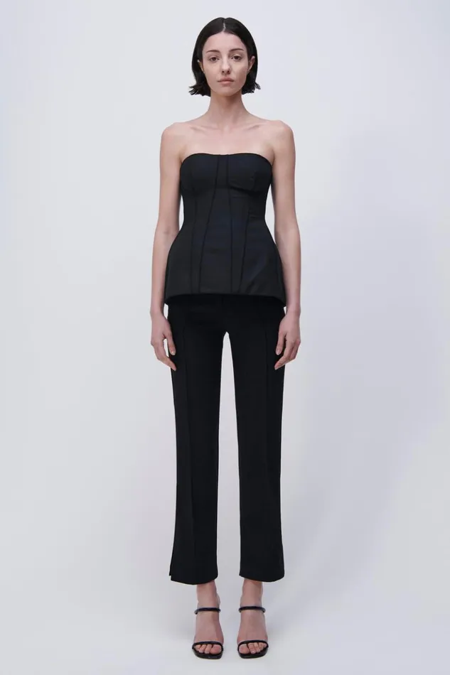 Women Parker Top Black Jonathan Simkhai Tops and Bodysuits