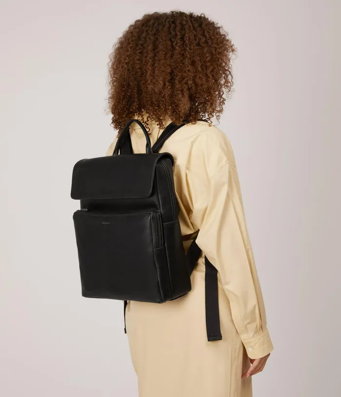Women Paxx Vegan Backpack 8211 Vintage Black Matt and Nat Diaper Bags
