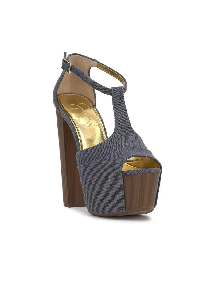Women Platforms Jessica Simpson Dany Tstrap Platform Sandal In Denim