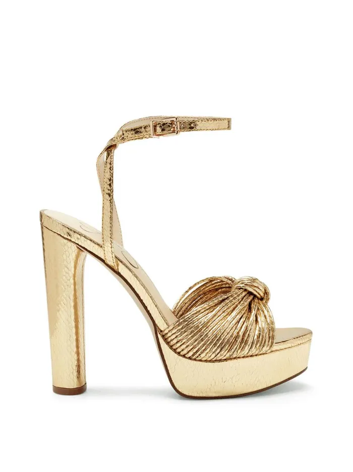 Women Platforms Jessica Simpson Immie Platform Sandal In Gold Snake