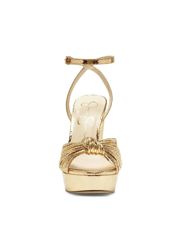 Women Platforms Jessica Simpson Immie Platform Sandal In Gold Snake