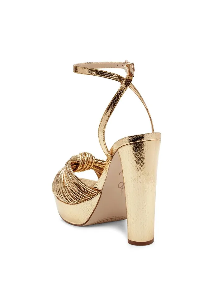 Women Platforms Jessica Simpson Immie Platform Sandal In Gold Snake
