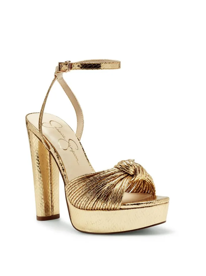 Women Platforms Jessica Simpson Immie Platform Sandal In Gold Snake