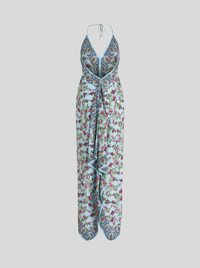 Women Printed Crpe De Chine Beach Dress Etro Dresses