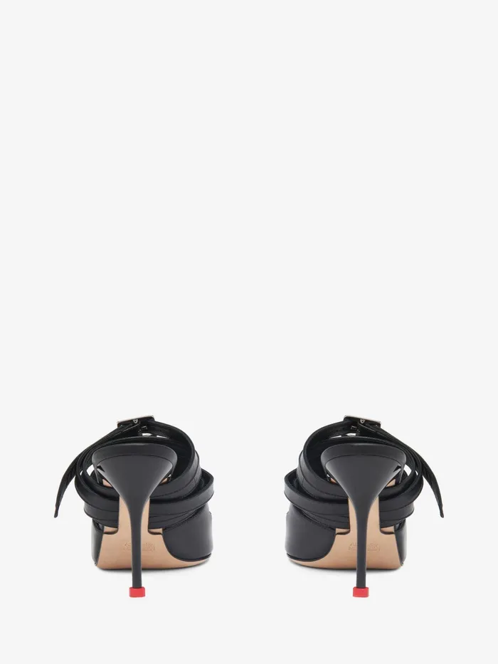 Women Pumps Alexander McQueen Strappy Mule Blacklust Red