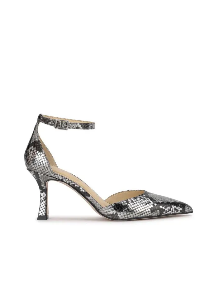 Women Pumps Jessica Simpson Foxena Pointed Toe Pump In Chrome Snake