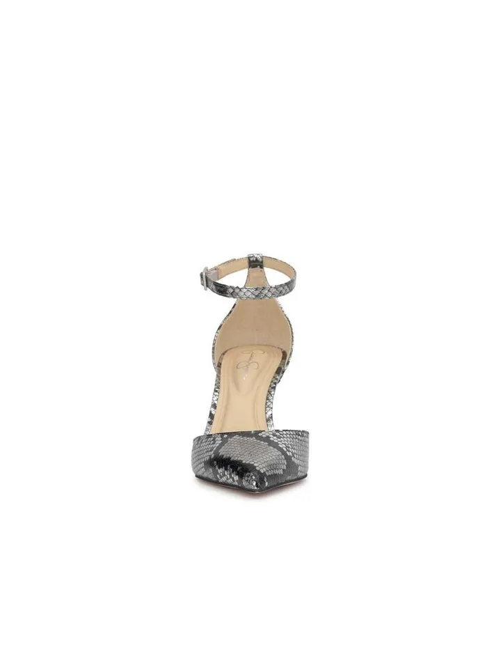 Women Pumps Jessica Simpson Foxena Pointed Toe Pump In Chrome Snake
