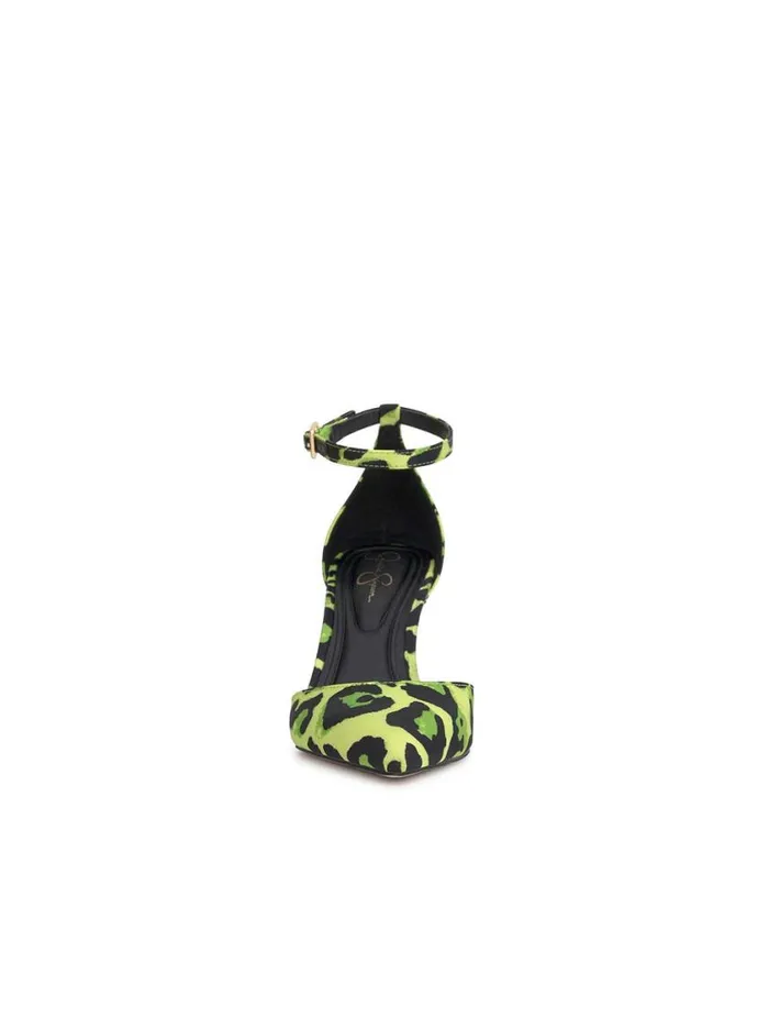 Women Pumps Jessica Simpson Foxena Pointed Toe Pump In Green Leopard
