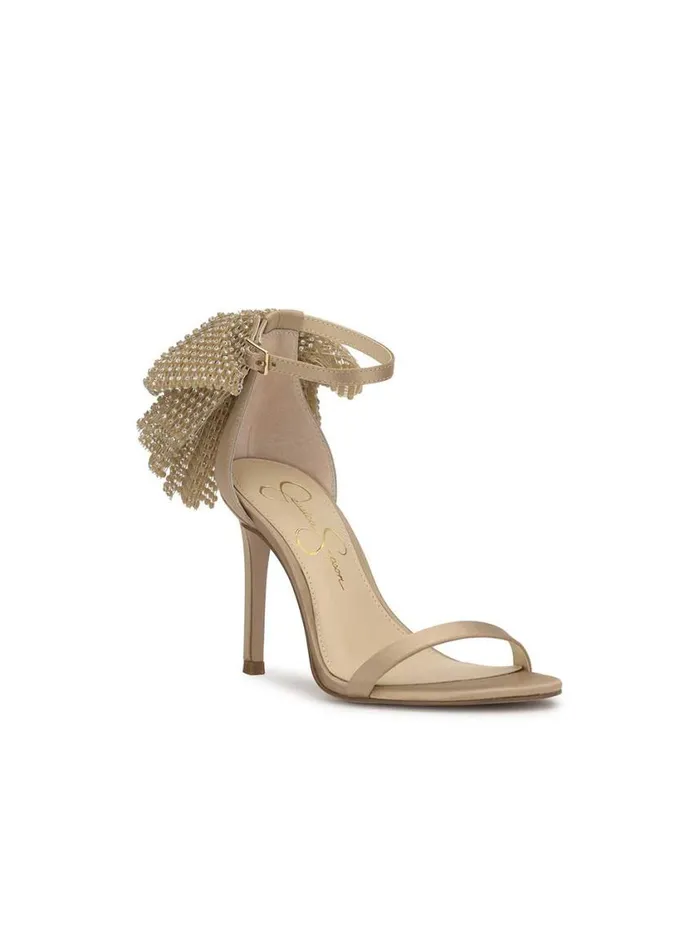 Women Pumps Jessica Simpson Moure Bow Heel In Champagne
