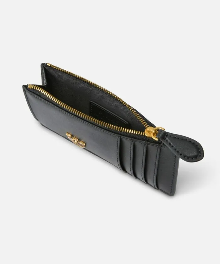 Women Purses Pinko Zipped Chevronpatterned Card Holder Blackantique Gold Women Purses Pinko Zipped Chevronpatterned Card Holder Blackantique Gold