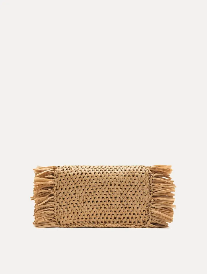 Women Raffia Fringe TRO Bag Natural Oscar De La Renta Handbags Women Raffia Fringe TRO Bag Natural Oscar De La Renta Handbags