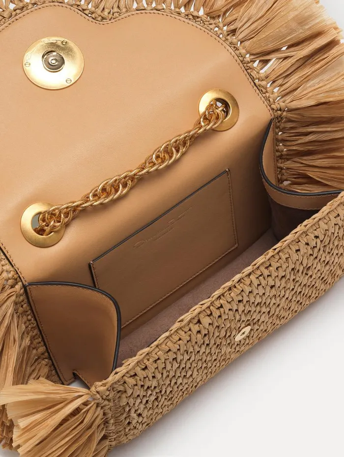 Women Raffia Fringe TRO Bag Natural Oscar De La Renta Handbags Women Raffia Fringe TRO Bag Natural Oscar De La Renta Handbags