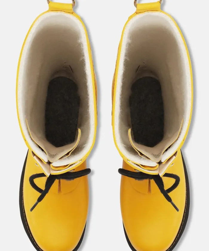 Women Rainboots Long Ilse Jacobsen Long Rubber Boots 8211 Cyber Yellow